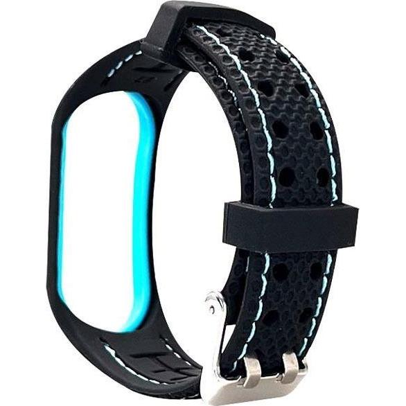 Beline pasek Sport Mi Band 7 czarno-niebieski black/blue (Mi Band 7), Uhrenarmband, Mehrfarbig
