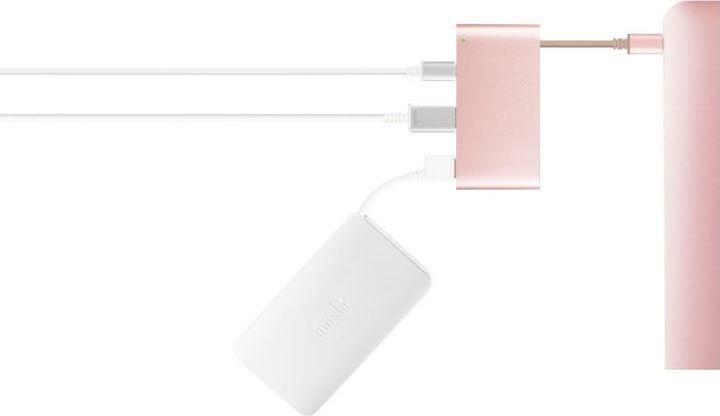 Immagine prodotto Moshi Adattatore multiporta USB-C oro rosa (USB-C, 3 Porti)