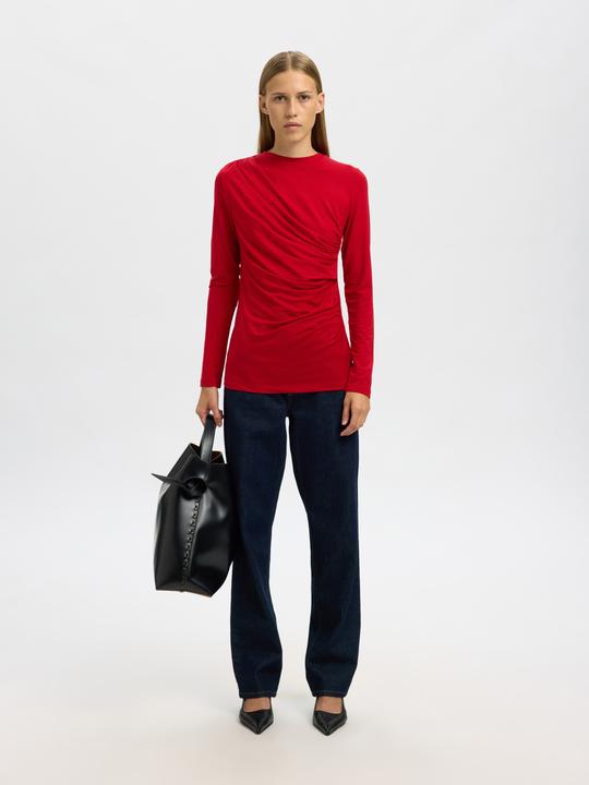 Actual product image Selected Femme Drapiertes Oberteil mit langen Ärmeln (XS)