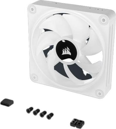 Actual product image Corsair iCUE LINK QX120 RGB 120 mm PWM fan (white, starter kit) (120 mm, 3 x)
