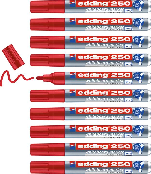 Actual product image Edding Whiteboard marker 250 (Red, 3 mm, 1 x)
