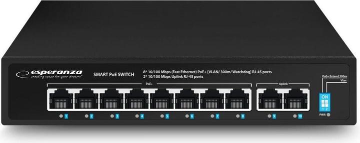 Immagine prodotto Esperanza ENS106 10-Port Poe Switch 10/100 96W (10 porte)
