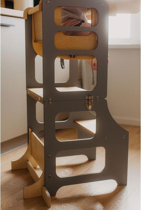 Image du produit Duck Woodworks klappbarer Lernturm und Hochstuhl