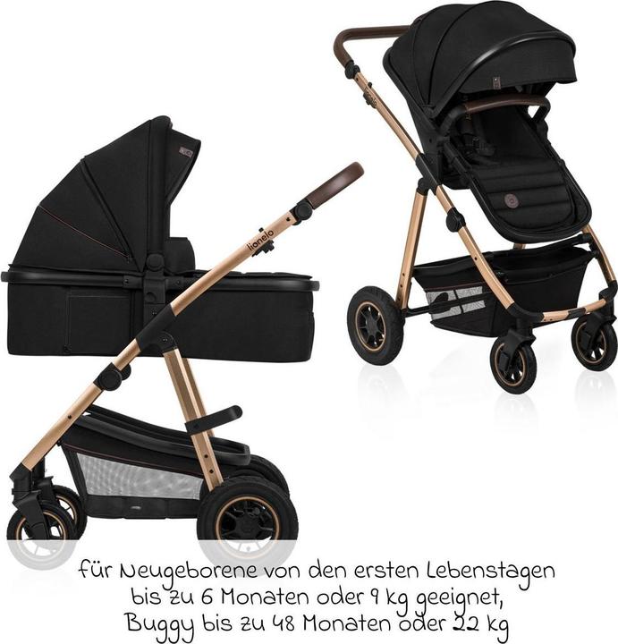 Image du produit Lionelo Poussette combinée Amber 2 en 1 Black Onyx
