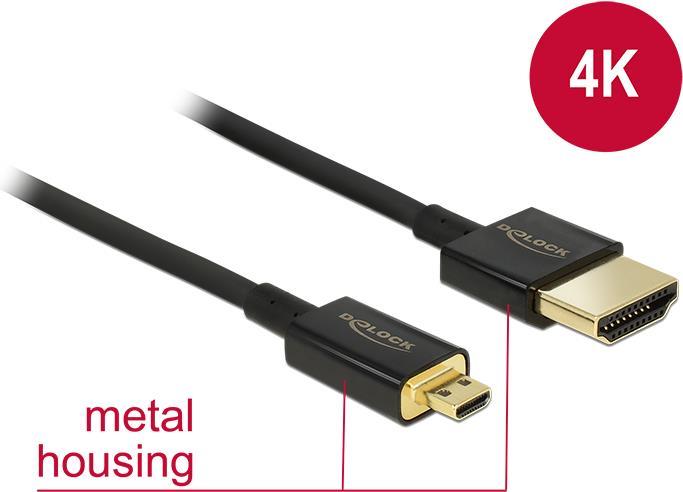 Produktbild Delock HDMI (Typ A) – micro HDMI (Typ D) (0.15 m, HDMI)