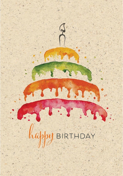 Carte d'anniversaire (1 pcs)