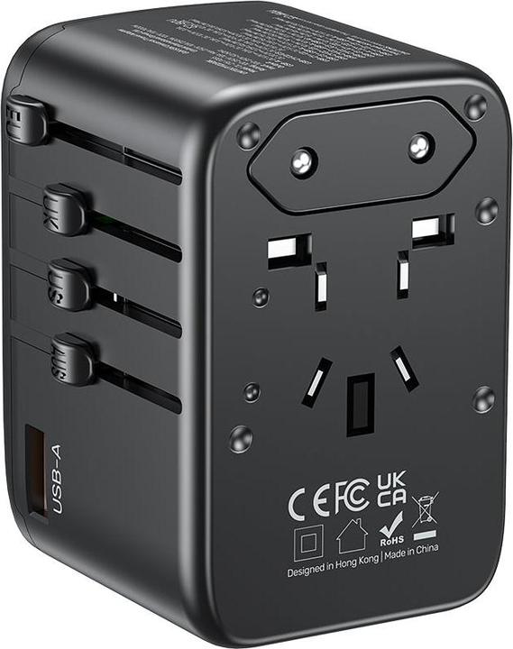 Actual product image Unitek riad EU/US/UK/AUS PD 65 watt travel charger (65 W, 4 ports)