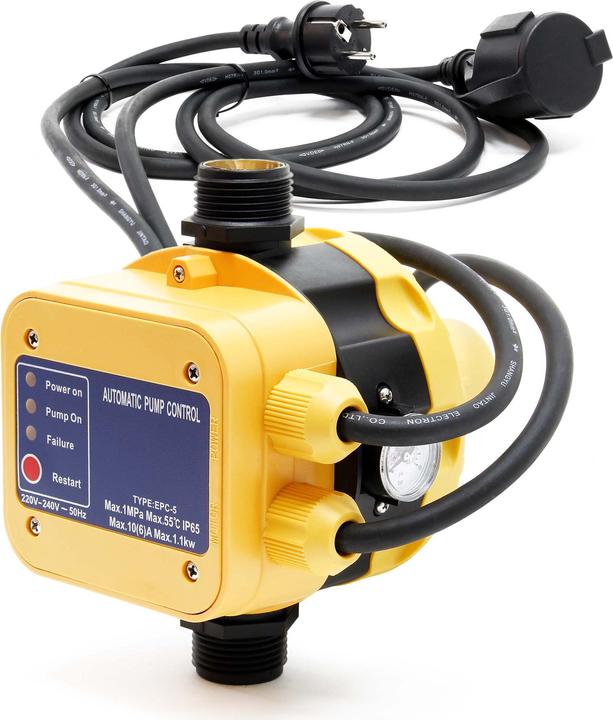 Produktbild Wiltec Druckschalter Kabel EPC-5 230V 1-phasig Pumpensteuerung Hauswasserwerk (Hauswasserpumpe)