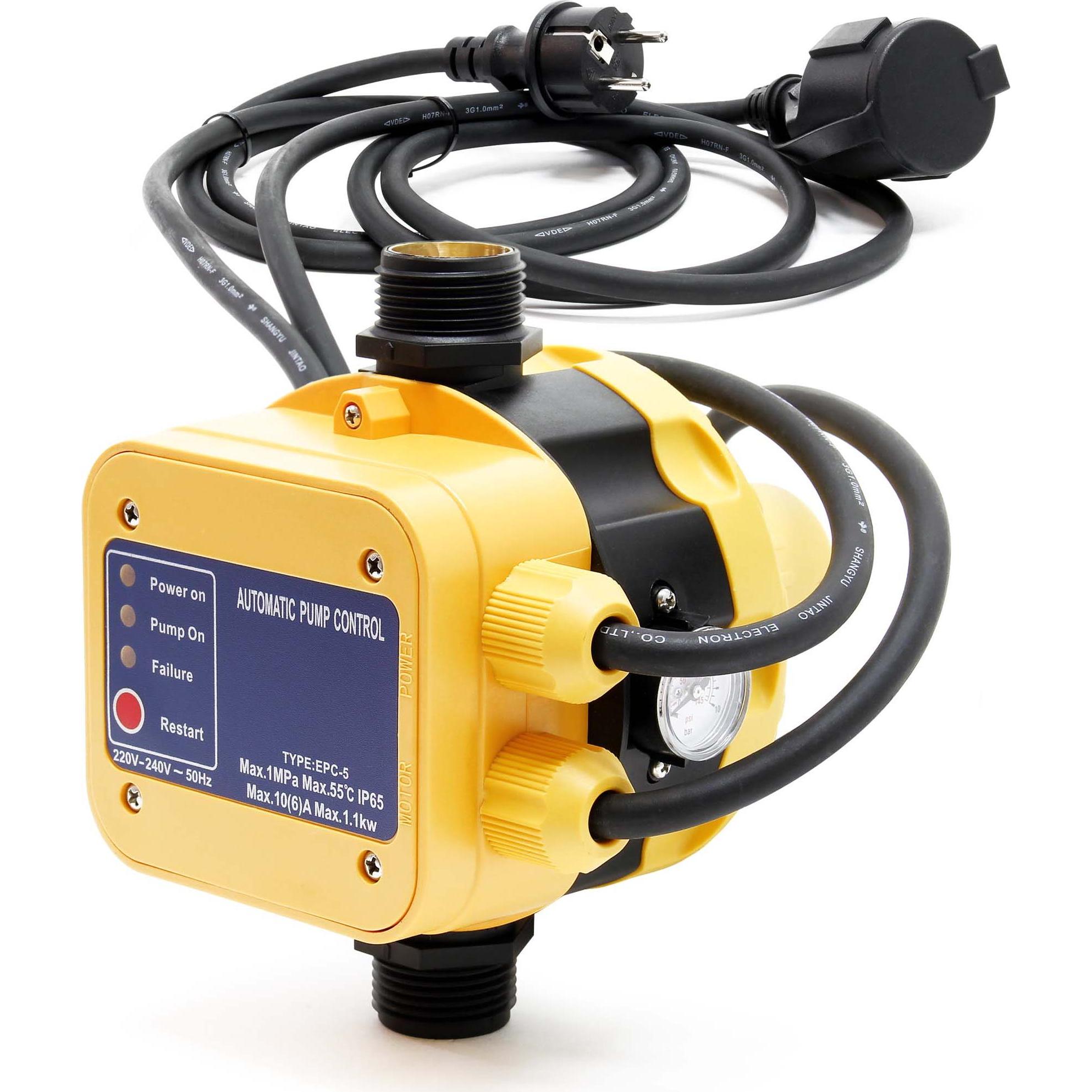 Thumbnail - Wiltec, Wasserpumpe, Druckschalter Kabel EPC-5 230V 1-phasig Pumpensteuerung Hauswasserwerk (Hauswasserpumpe)