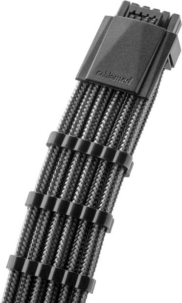 Produktbild CableMod Pro ModMesh 12VHPWR Cable Extension Kit - carbon (0.45 m)
