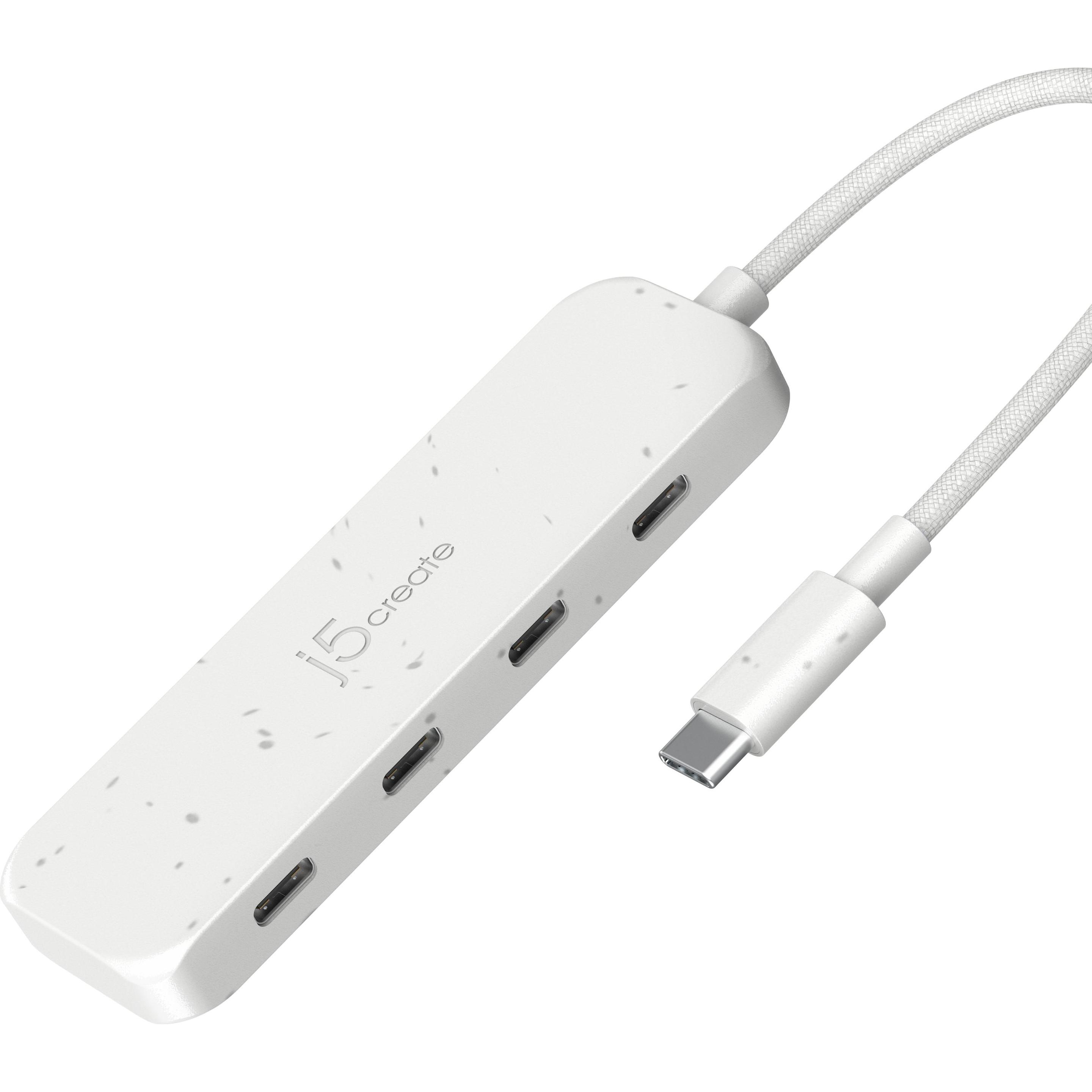 Thumbnail - j5Create Umweltfreundlicher USB-C-zu-Hub Typ C Gen 2 mit 4 Anschlüssen, USB 3.2 Gen 1 (3.1 Gen 1) Ty (USB-C, 4 Ports), D...
