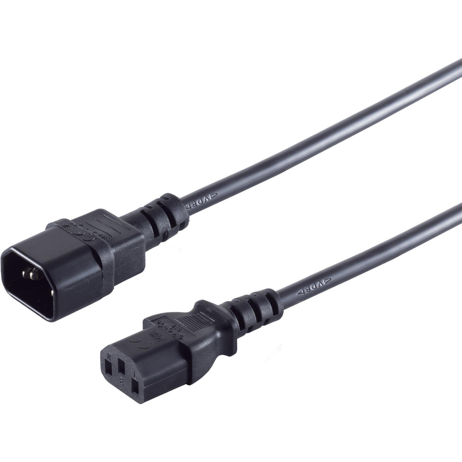 Shiverpeaks, Verlängerungskabel, S/CONN maximum connectivity Kaltgeräteverlängerung C13-C14, VDE 3x0,75qm², 0,5 m (1 m, ...