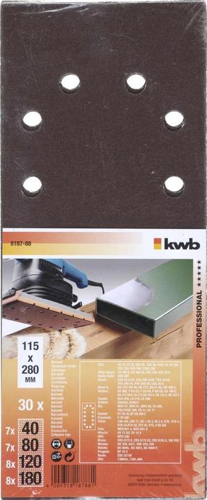 Produktbild kwb Kraftixx Sparpack Str.Gl.115 (120, 180, 40, 80)