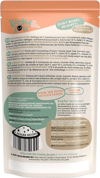 Actual product image Lucky Lou Katzen-Nassfutter (Adult, 1 pcs., 134 g)