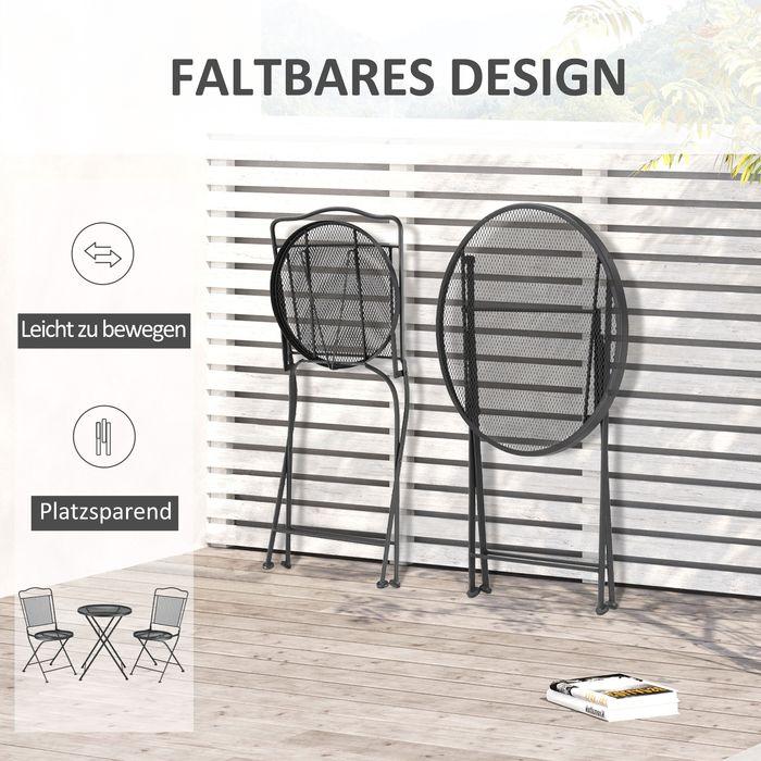 Image du produit Swisshandel24 Ensemble de meubles de jardin Salon de jardin Balcon Ensemble pour 2 personnes Salle à manger 1 (55.50 cm)