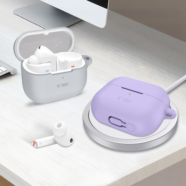 Produktbild Tech-Protect Silikonhaken Samsung Galaxy Buds 3 / 3 Fe / 3 Pro Lavendel (Kopfhörer Hülle)