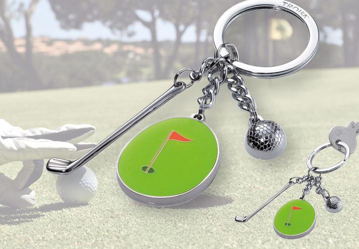 Image du produit Troika HOLE IN ONE Porte-clés 3 breloques golf, gris brillant/vert
