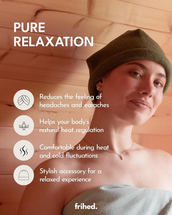 Image du produit frihed. Saunahut Basalt aus 100 % Schafschurwolle