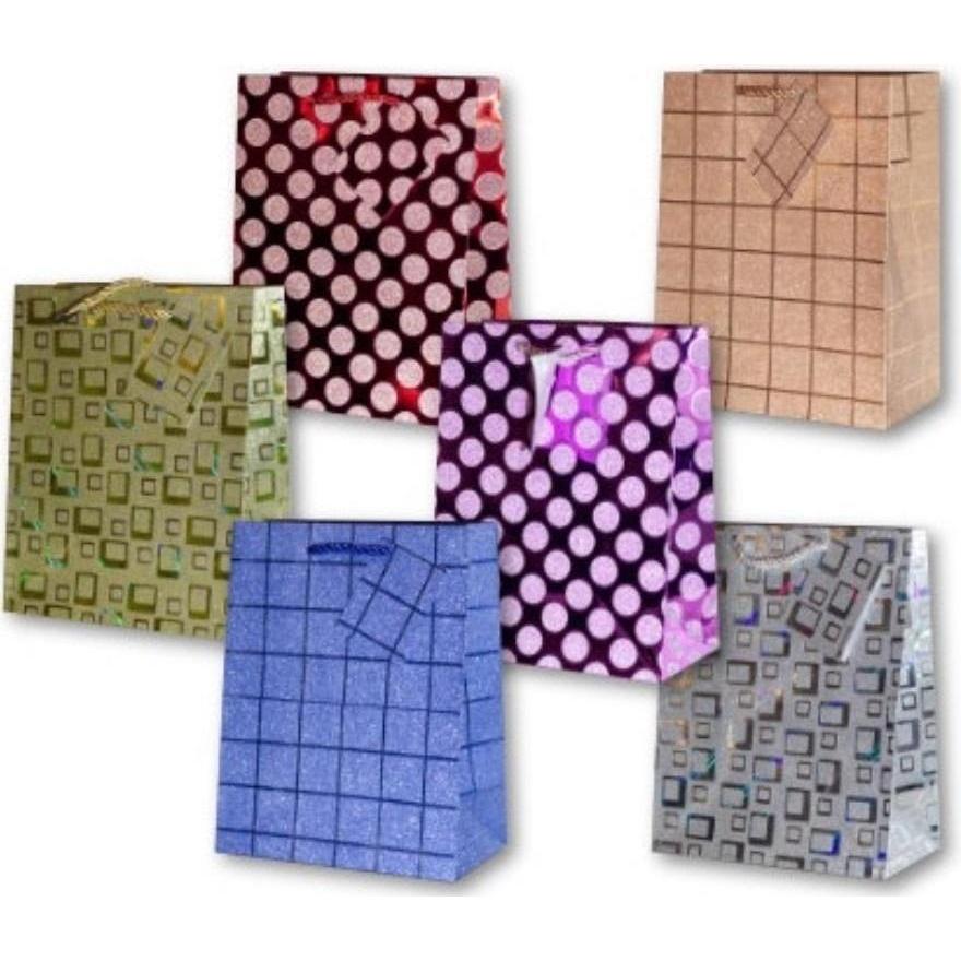 Panorama, Confezione regalo, Vergoldete Glitzer-Dekorationstasche PL-2, kleine Mischung