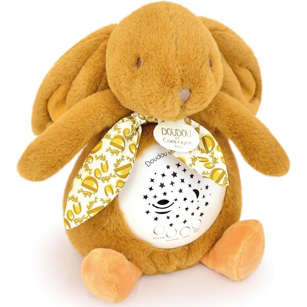 Doudou et Compagnie, Nachtlicht, Nachtlicht Sterne & Musik, Hase ocker 19cm