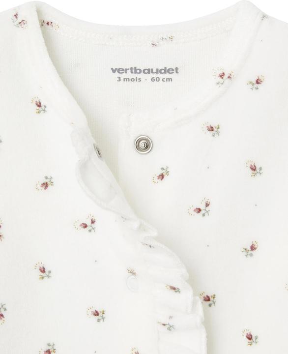 Actual product image Vertbaudet 2-pack baby velvet romper Oeko-Tex (74)