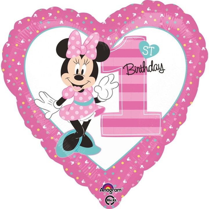 Immagine prodotto Magni Palloncino in foil Disney Minnie 1° compleanno 43cm