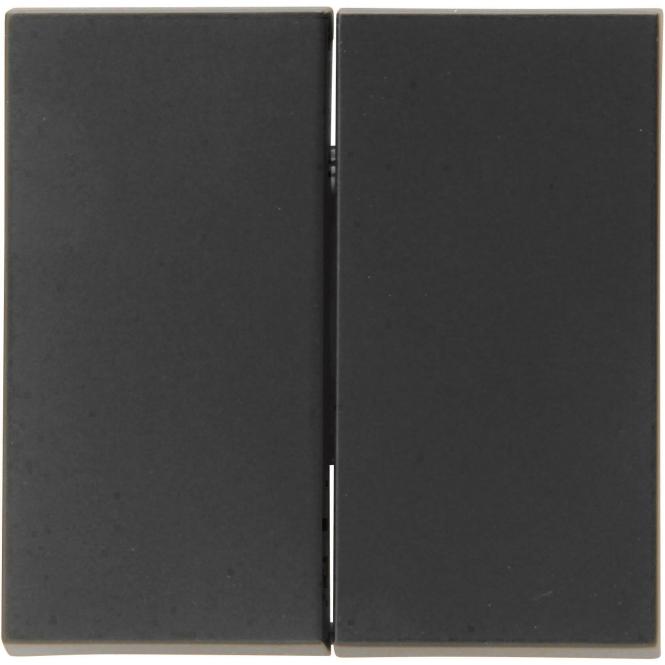 Kopp HK07-Flächendoppelwippe 490350009 Farbe:schwarz matt, Taster + Schalter, Schwarz