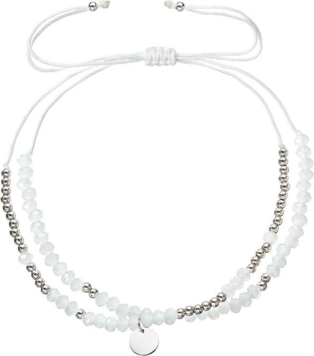 Immagine prodotto Evolution Group - Double textile bracelet with white beads 13038.1