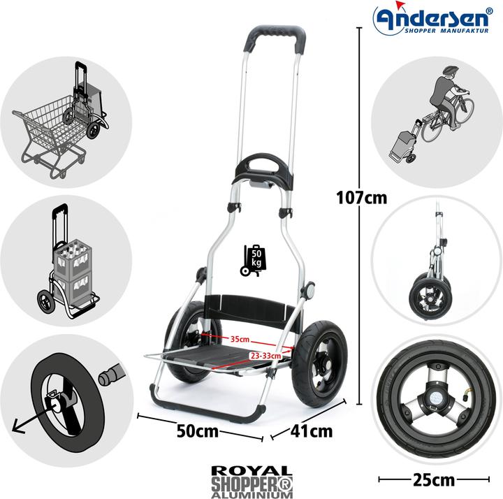 Produktbild Andersen Royal Shopper 360° Einkaufstrolley 57 cm