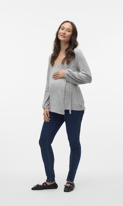 Image du produit Mamalicious Normal geschnitten V-Ausschnitt Top Bluse (XL)