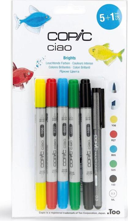 Produktbild Copic Leuchtende Farben (100, R27, Y06, B05, G05, 3 mm, 5 x)