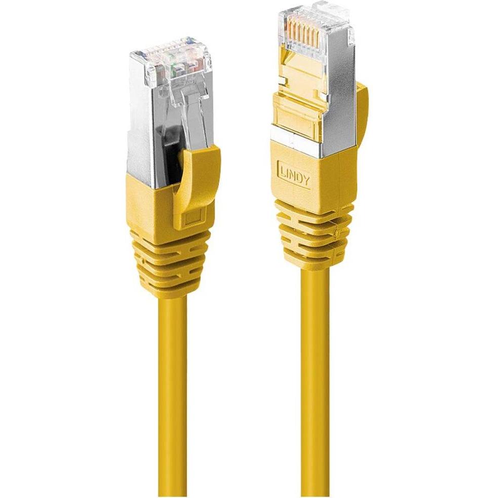Lindy 7.5m Cat.6A S/FTP LSZH Netzwerkkabel Gelb (S/FTP, CAT6a, 7.50 m), Netzwerkkabel