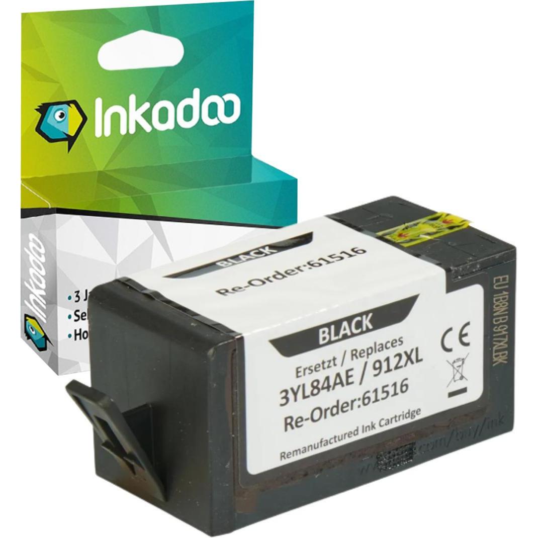 Inkadoo, Druckerpatrone, kompatible Druckerpatrone als Ersatz zu HP 3YL81AE / 912XL Tintenpatrone