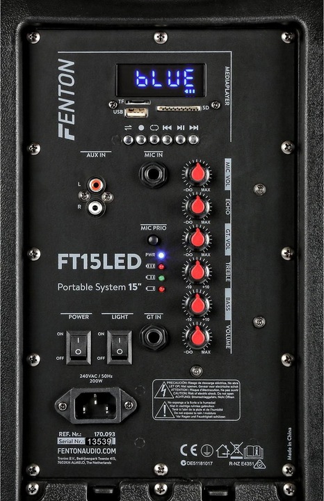 Actual product image Fenton FT15LED (8 h, Electrical connection, Rechargeable battery operated)