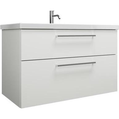 burgbad, Badmöbelset, Eqio Keramik-Waschtisch inklusive Waschtischunterschrank, Breite 1030 mm