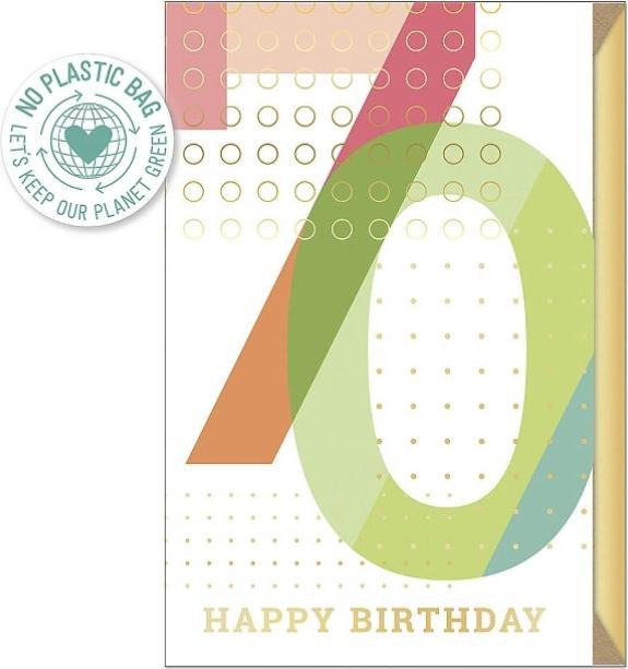 Actual product image Artebene Birthday card number birthday 70