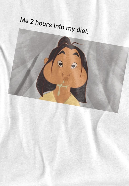 Immagine prodotto Mulan Diet Fail Meme Maglietta Bambini (140)
