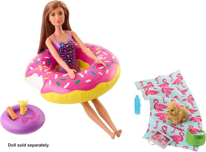 Image du produit Barbie Set de jeu de meubles Outdoor avec anneau de natation Donut