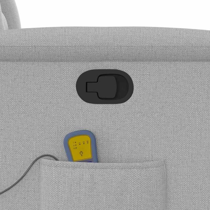 Immagine prodotto vidaXL Poltrona massaggiante con ausilio per la risalita in piedi in tessuto grigio Cloud