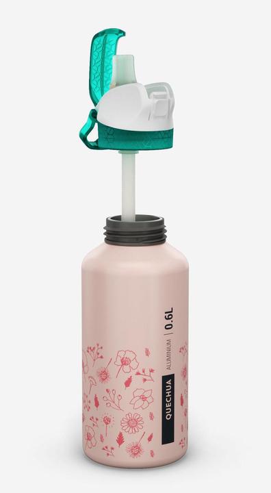 Immagine prodotto Quechua Bottiglia da 0,6 l con cannuccia a sgancio rapido in alluminio - 900 (0.60 l)