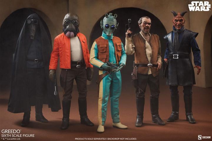 Actual product image Sideshow Star Wars Scum & Villainy action figure 1/6 Greedo 30 cm