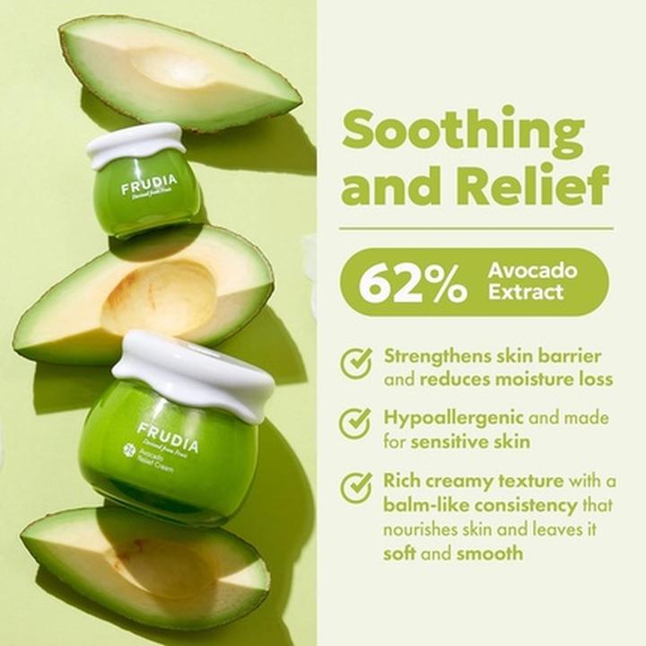 Actual product image Frudia Avocado Relief Cream nourishing and regenerating face cream based on Avocado 55g (24h cream)
