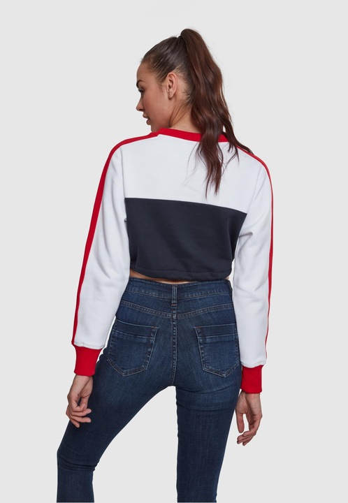 Produktbild Urban Classics Ladies Cropped 3-Tone Stripe Crew (XL)