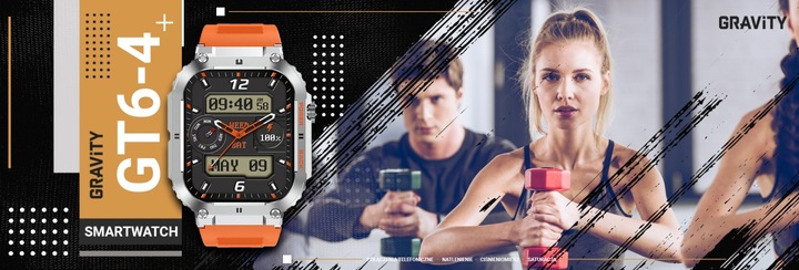 Immagine prodotto Gravity SMARTWATCH MĘSKI GT6-4 - WYKONYWANIE POŁĄCZEŃ, MONITOR SNU (sg020d)