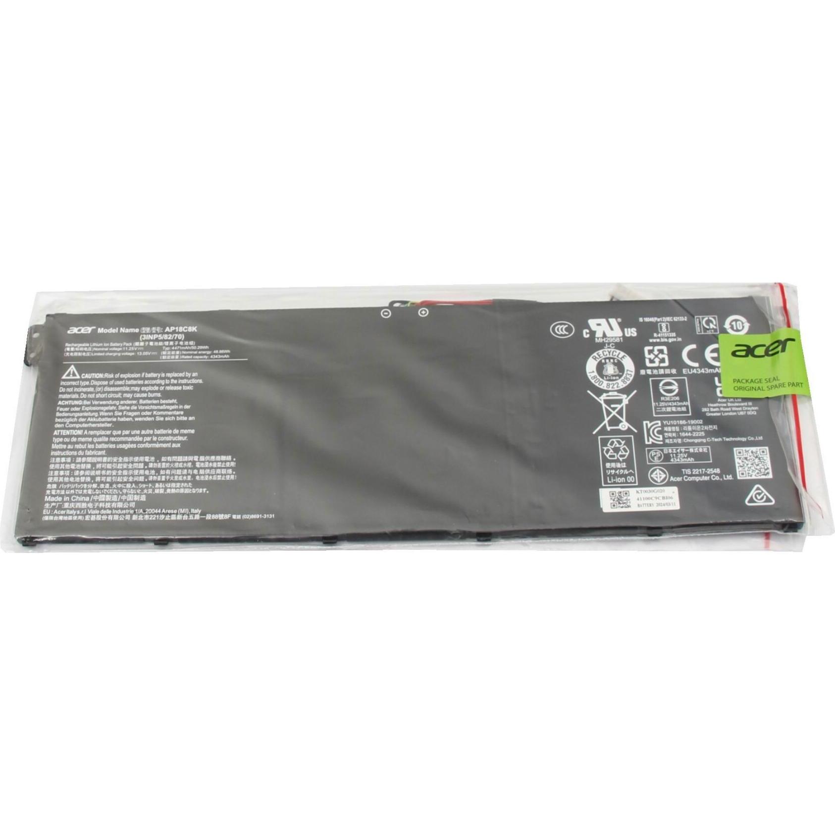 Acer KT.0030G.020 (3 Zellen, 4471 mAh), Notebook Akku
