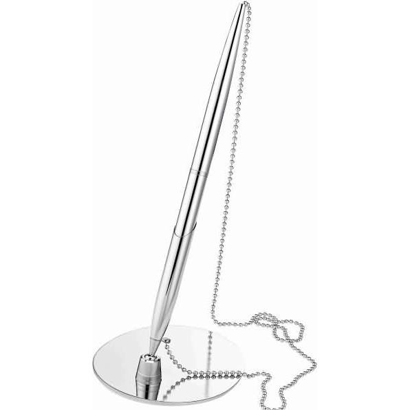 Alco, Schreibstifte, Kugelschreiberständer Metall Kette 55cm silber (Silber, 1 x)