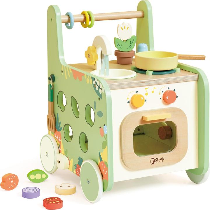 Actual product image Classic World Wooden Walker Kitchen, 15 pieces.