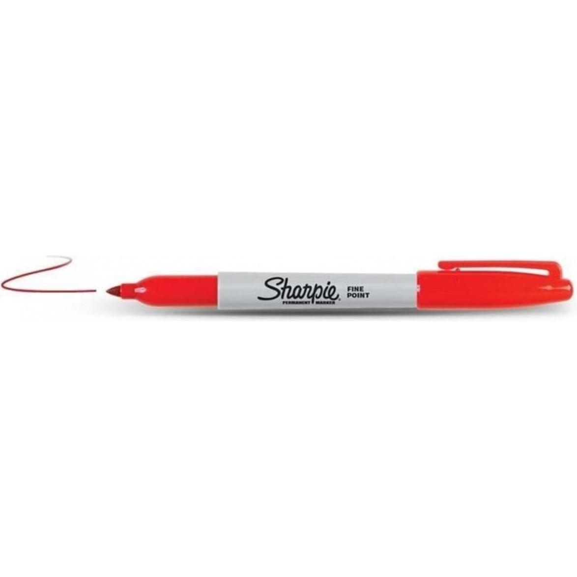 Sharpie, Evidenziatori, Punta Fine (Rosso, 1 mm, 1 x)