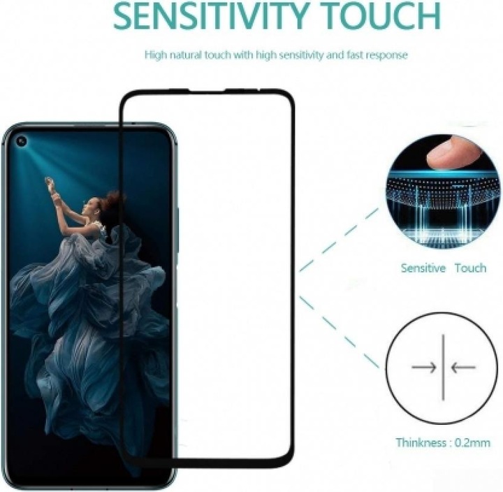 Produktbild Screenguard Huawei Nova 5T Full Screen Panzerglas Schutzfolie 2.5D 9H (1 Stück, Huawei Nova 5T)