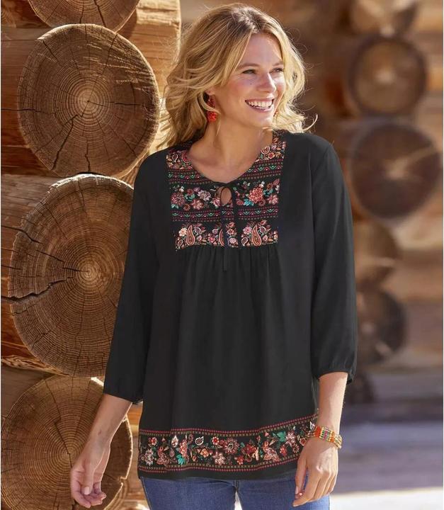 Image du produit Atlas For Women Blouse à la mode au look folk (50, 52)